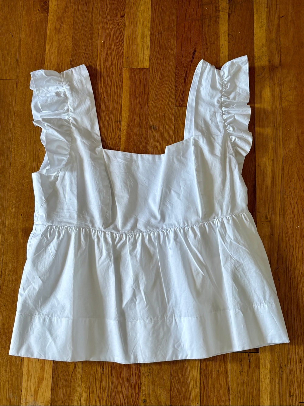 Lilly Pulitzer Tiana Babydoll Top White Ruffled Peplum Blouse size 14 NWT - Picture 5 of 5